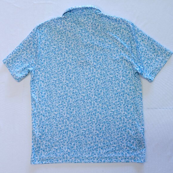 PGA Tour Performance Women's Golf Polo Blue White Print Short Sleeve, Size XL - Picture 5 of 10